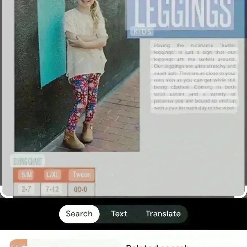 Lularoe kids L/Xl anchor leggings. Blue with red and white. Great nautical print - Picture 4 of 5